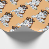 Heiliger Bernhund Geschenkpapier (Ecke)