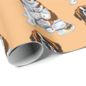 Heiliger Bernhund Geschenkpapier (Rolleneckpunkt)