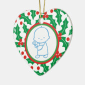 Heiliger Berry Baby's 1. Weihnachtsdekoration Keramik Ornament (Links)