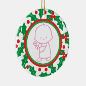 Heiliger Berry Baby's 1. Weihnachtsdekoration Keramik Ornament (Rechts)