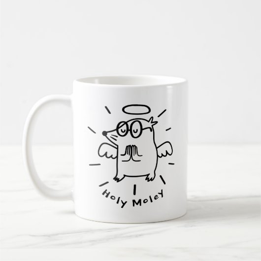 Heiliger Bimbam | Lustiger Engel Maulwurf Klassisc Kaffeetasse (Links)