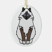 Heiliger Birman Katzen-Cartoon Keramikornament (Rechts)