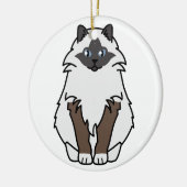 Heiliger Birman Katzen-Cartoon Keramikornament (Links)