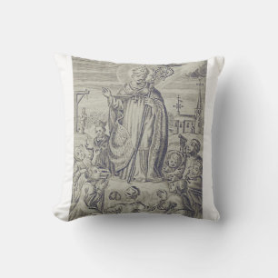 Heiliger Bischof Amandus von Maastricht Heiligenbi Kissen