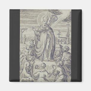 Heiliger Bischof Amandus von Maastricht Heiligenbi Magnet