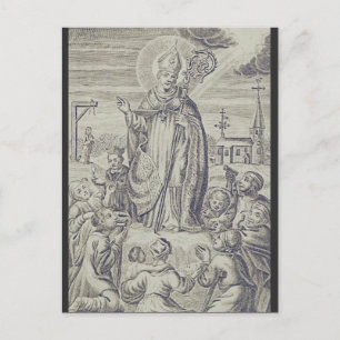 Heiliger Bischof Amandus von Maastricht Heiligenbi Postkarte