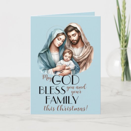 Heiliger Blick unter einem Winterhimmel Feiertagskarte (Vorderseite)