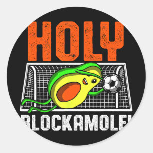 Heiliger Blockamole Fußballspieler Avocado Torwart Runder Aufkleber