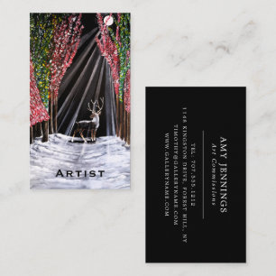 Heiliger Bote von Nara Gemälde von Alfred Fox Visitenkarte