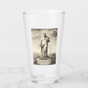 Heiliger Bruno von Köln im Stil einer antiken Grav Glas