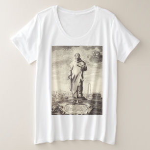 Heiliger Bruno von Köln im Stil einer Antiquitäten Große Größe T-Shirt
