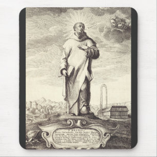 Heiliger Bruno von Köln im Stil einer Antiquitäten Mousepad
