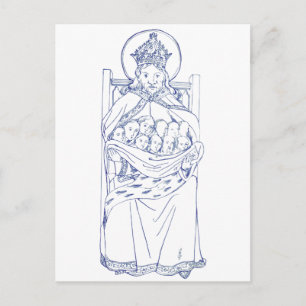 Heiliger Brychan Brycheiniog irischer Einsiedler Postkarte
