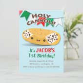 Heiliger Cannoli! Geburtstagsparty des Niedlichen Einladung (Stehend Vorderseite)