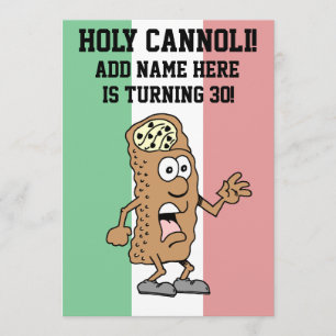 Heiliger Cannoli Italien Wird 30 Flagge Italiens Einladung