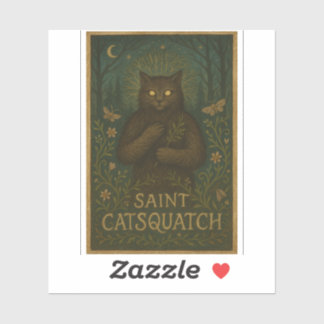 Heiliger Catsquatch-Aufkleber WV Kryptid Sasquatch Aufkleber