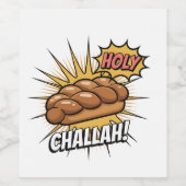 Heiliger Challah Funny Jewish Hanukkah Jew Weinetikett (Einzelnes Label)