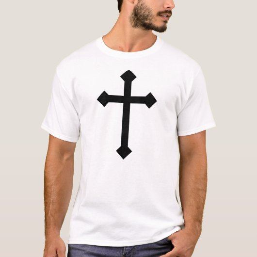 Heiliger christlicher schwarzer antiker QuerT - T-Shirt (Vorderseite)