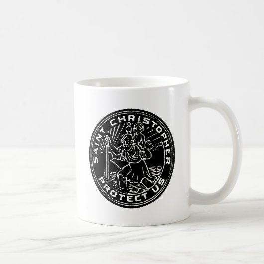 Heiliger Christophorus-Medaille Kaffeetasse (Rechts)