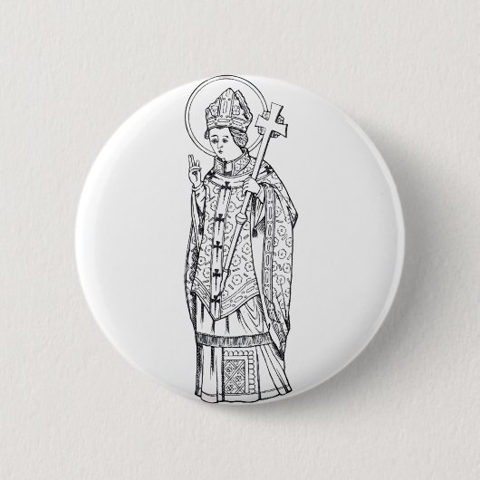 Heiliger Deiniol Abt und Bischof Button (Vorderseite)