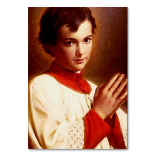 Heiliger Dominikus Savio Tischnummer (Vorderseite)