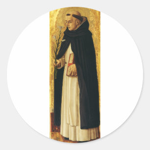 Heiliger Dominikus von Carlo Crivelli Runder Aufkleber