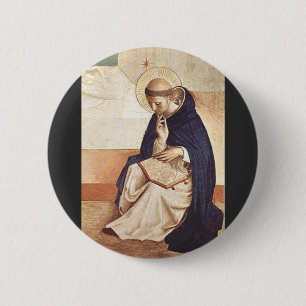 Heiliger Dominikus von Fra Angelico Renaissance-Fi Button