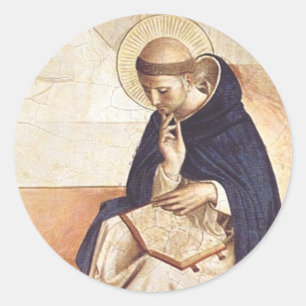 Heiliger Dominikus von Fra Angelico Renaissance-Fi Runder Aufkleber
