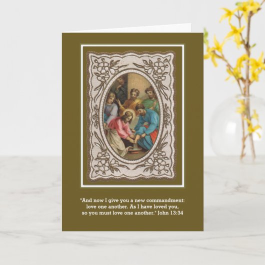 Heiliger Donnerstag Gottesreligiöse Jesus Apostel Karte (Gelbe Blume)