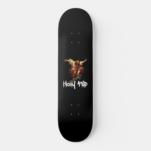 Heiliger Dreh Jesus Ollie Drehe Spaß Skateboard (Vorderseite)