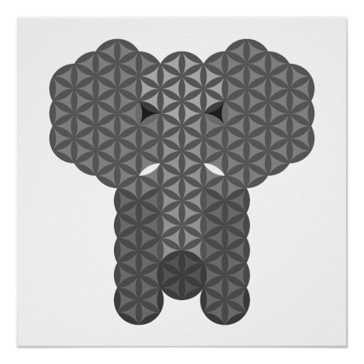 Heiliger Elefant - Elefant des Lebens. Poster (Vorderseite)