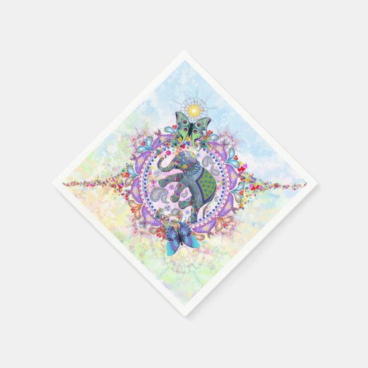 Heiliger Elefant Serviette (Ecke)