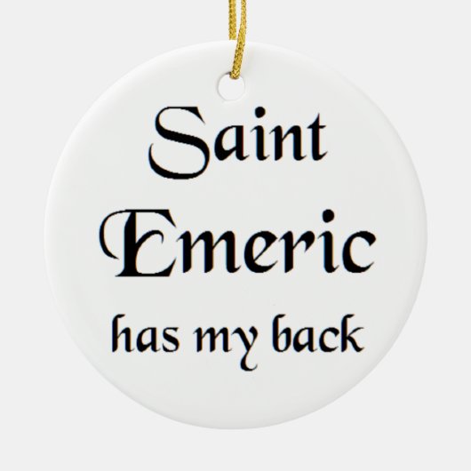Heiliger Emmerich Kaffeetasse Keramik Ornament (Vorne)