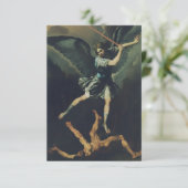 Heiliger Erzengel Michael besiegt den Teufel Dankeskarte (Stehend Vorderseite)