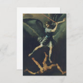 Heiliger Erzengel Michael besiegt den Teufel Dankeskarte (Vorne/Hinten)