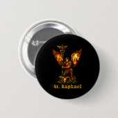 Heiliger Erzengel Raphael Christliche Kunst Glaube Button (Vorne & Hinten)