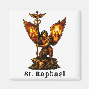 Heiliger Erzengel Raphael Christliche Kunst Glaube Magnet
