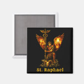 Heiliger Erzengel Raphael Christliche Kunst Glaube Magnet (Vorderseite/Rückseite)