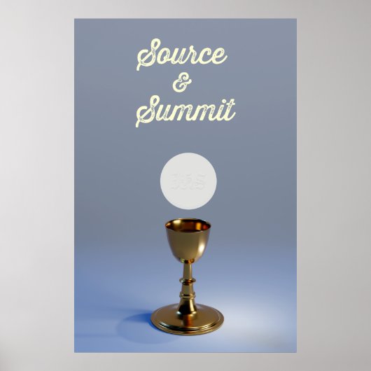 Heiliger Eucharist Chalice und Gastgeber Poster (Vorne)