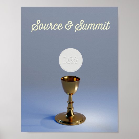 Heiliger Eucharist Chalice und Gastgeber-Poster Poster (Vorne)