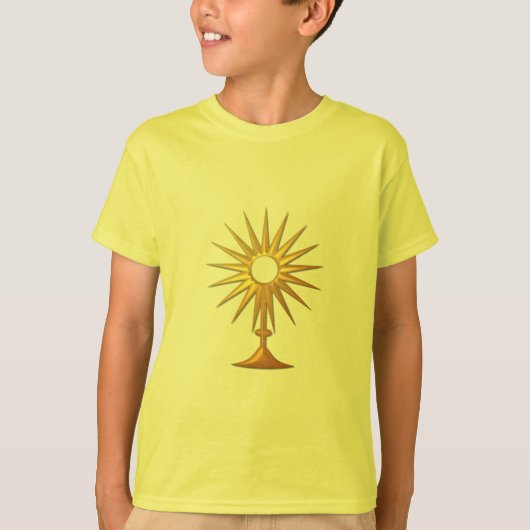 Heiliger Eucharist in der goldenen Monstrance T-Shirt (Vorderseite)