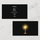 Heiliger Eucharist in der goldenen Monstrance Visitenkarte (Vorne/Hinten)