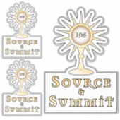 Heiliger Eucharist: Quelle und Gipfel Aufkleber (Vorderseite)