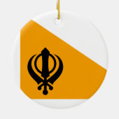 Heiliger Flaggesikhsikhism Nishan Sahib Punjabs Keramikornament (Hinten)