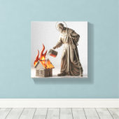 Heiliger Florian -Schutzpatron der Feuerwehr Leinwanddruck (Insitu (Holzboden))