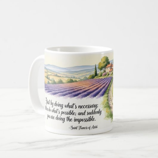 Heiliger Franz von Assisi Kaffeetasse (Vorderseite Links)