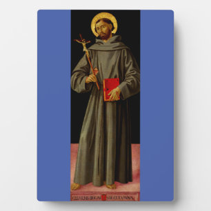Heiliger Franz von Assisi von Antoniazzo Romano Fotoplatte