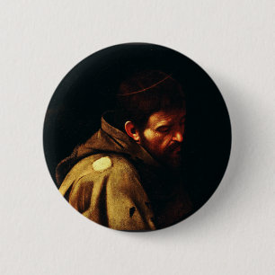 Heiliger Franz von Assisi von Caravaggio Button
