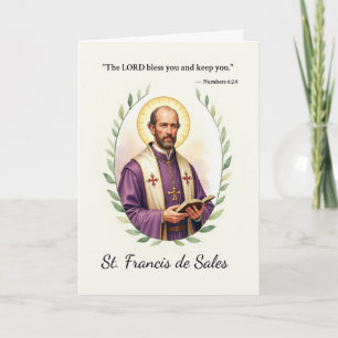 Heiliger Franz von Sales Gottes Frieden mit der Sc Karte