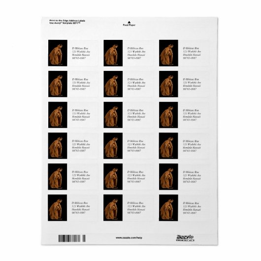 Heiliger Franziskus Adressaufkleber (Vorne)